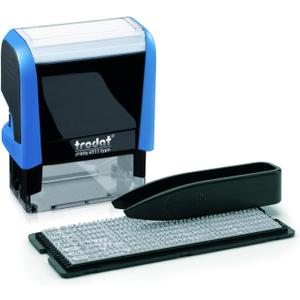 Trodat Printy 4911 DIY Self Inking Stamp,Blue Body - Black Ink,29x54x69mm