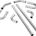 VEVOR Exhaust Pipe, 8 Pcs 2.25 Inch Mild Steel DIY Custom Exhaust Tubing Straight & U-Bend Kit with 90 & 135 Degree Pipes, Galvanized Surface Finish, Universal Fit for Truck, Sedan, Sports Car, SUV