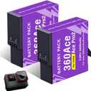 2 Pack 2400mAh Batttery Replacement for Insta360 Ace/Ace Pro/Ace Pro2 Sport Camera Accessory