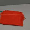 Jexila 50 Pack Red Organza Gift Bags 8X12 inch Mesh Valentines Drawstring Gift Pouch Party Favor Christmas Goody Treat Bags