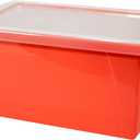 Storex 5.5 Gallon Storage Bin with Lid Plastic Classroom Organizer for Books and Supplies, Assorted Colors, 6-Pack (62741U06C)