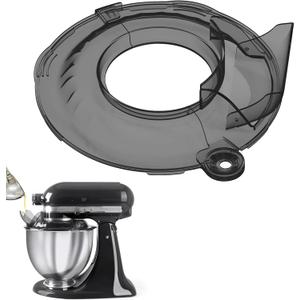 Pouring Shield for KitchenAid Tilt Head 4.5-5QT Stainless Steel (Only),Safety Pouring Shield,Splatter Guard for kitchenaid mixer bowl,Kitchen Aid Stand Mixers (Transparent Black, for 4.5-5 QT)