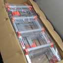 Ladder, A Frame 4 Step Ladder Extension, 14 FT Anti-Slip Multi Position & Storage Folding Ladder, 330 lbs Security Load Telescoping Aluminum Ladders for Stairs Home Indoor Outdoor Roof (Silver)