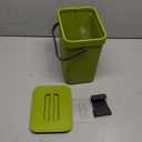 stonespace Small Kitchen Trash Can with Lid, Compost Bin Indoor Kitchen Sealed, Under Sink Trash Can, 5 L/1.3 Gallon Plastic Trash Bin, Green