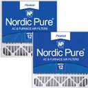 Nordic Pure 20x20x5 (19_5/8 x 19_7/8 x 4_3/8) Honeywell/Lennox Replacement MERV 12 Air Filters 2 Pack (19.6" x 19.9" x 4.4")