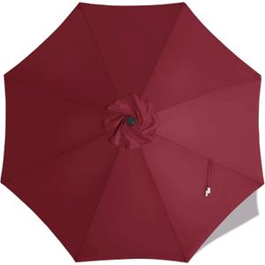 MASTERCANOPY Patio Umbrella 9 ft Replacement Canopy for 8 Ribs-Burgundy Canopy Only