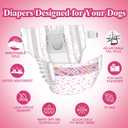 Dono Disposable Dog Diapers Female, Super Absorbent Doggie Diaper, Rapid-Dry Gel Technology Puppy Diapers, Leak-Proof Fit for Cat Doggy in Heat, Excitable Urination, Incontinence, XX-Small