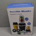 12-Piece Smoothie Blender Maker 25,000 RPM Personal Blender for Ice Crushing Smoothies & Frozen Drinks Nuts with 23oz, 32oz, 37oz Portable Cups Two 6-Leaf Stainless Steel Blades, Matte Black