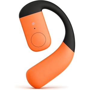 F22 Orange Single Ear Bluetooth Wireless Bone Conduction Open Ear Headphones with Earhook, IPX5 Water Resistant, 15H Playtime, 1H Charge, Bluetooth 5.3, Orange