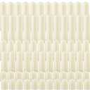 MTLEE Set of 72 Ivory Pillar Candles 2 x 3, 2 x 6, 2 x 8 Inch Smokeless and Dripless Unscented Large Candles Long Clean Burning Rustic Pillar Candle for Wedding Dinner Home Decor