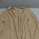 Saodimallsu Womens Fall Cable Long Cardigans Lantern Sleeve Knit Open Front Chunky Loose Fit Sweater Coats, L