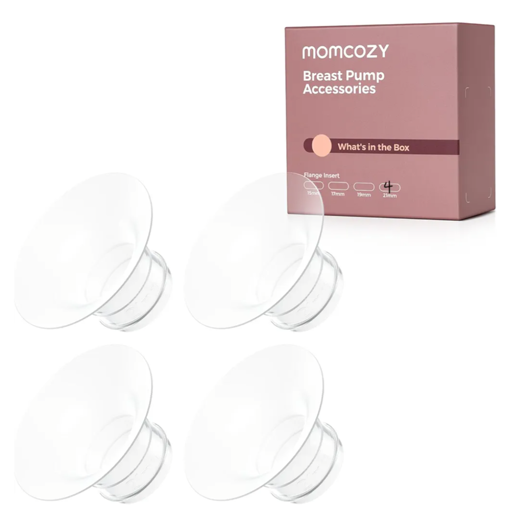 Momcozy Original Replacement Accessories for M5| M6| M9, FoodGrade Silicone & BPA Free, Original Breastfeeding Parts, Inserts 21mm, 4 Pack