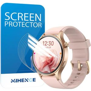 Screen Protector for AR-01 / GTX18 Smart Watch, TPU HD Protective Film Compatible for Fitpolo 1.3" Smartwatch/Compatible for aeac 1.32'' Smart Watch (6 PCS)