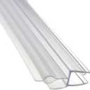 PVC Transparent Shower Door Seal Strip Frameless Door Sweep Fit for 4-6mm Thickness Glass, 76", No Need Glue