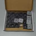 Ansible 24 Pcs Chair Leg Floor Protectors Square, Silicone Felt Furniture Leg Pads Caps Covers for Hardwood Floors (Fit:3/4" to 1-1/16") (Clear)