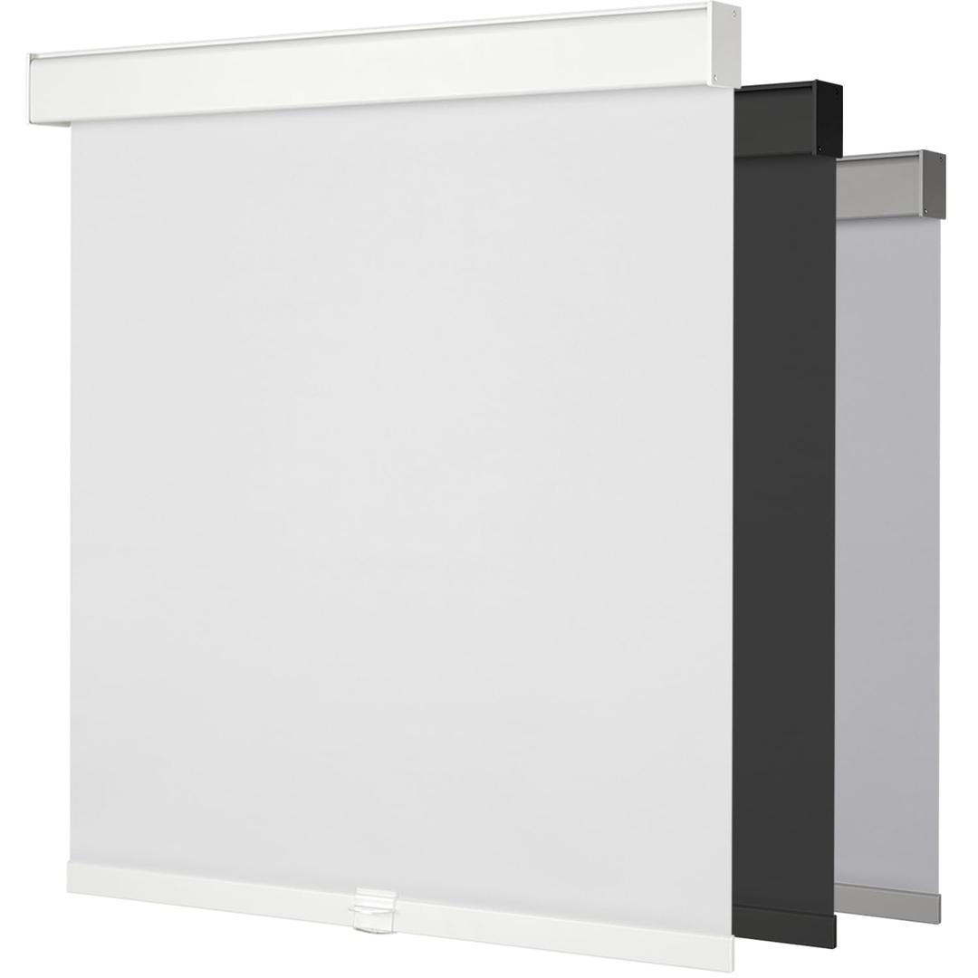 Cordless Blackout Roller Shades for Windows & Doors, Free-Stop Shades with Valance, UV Protection, Thermal Insulated Window Blinds for Home, Bedroom, Office, White, 48" W x 72" H