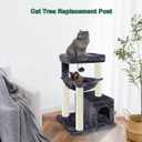 Cat Scratching Post Replacement for Cactus Cat Tree & Tower, Green 2 PCS 15.7in, Natural Sisal Replacement Parts with M8 Screws, Cute Green Cat Tree Refurbishment