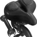 Oversized Bike Seat for Peloton Bike & Bike+, Comfort Seat Cushion Compatible with Peloton, Road or Exercise Bikes, Bicycle Wide Saddle Replacement for Men & Women, Accessories for Peloton (Black)
