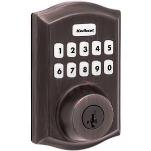 Kwikset Home Connect 620 Smart Lock Deadbolt with Z-Wave Technology, Works with Ring Alarm, Samsung Smartthings and More, Z-Wave Hub Required, Traditional Design in Venetian Bronze