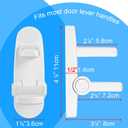 Childproof Door Lever Lock Baby safety locks for doors (2 Pack) Improved door safety for kids, 3M Adhesive No Drilling Child Safety Door Handle Lock. Simple Install, No Tools Needed (White, 2)