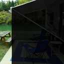 RecPro Rv Awning Side Sun Shade Screen for Side Panel | Black Mesh Screen Sunshade UV Sun Blocker (7 x 9 Drop)