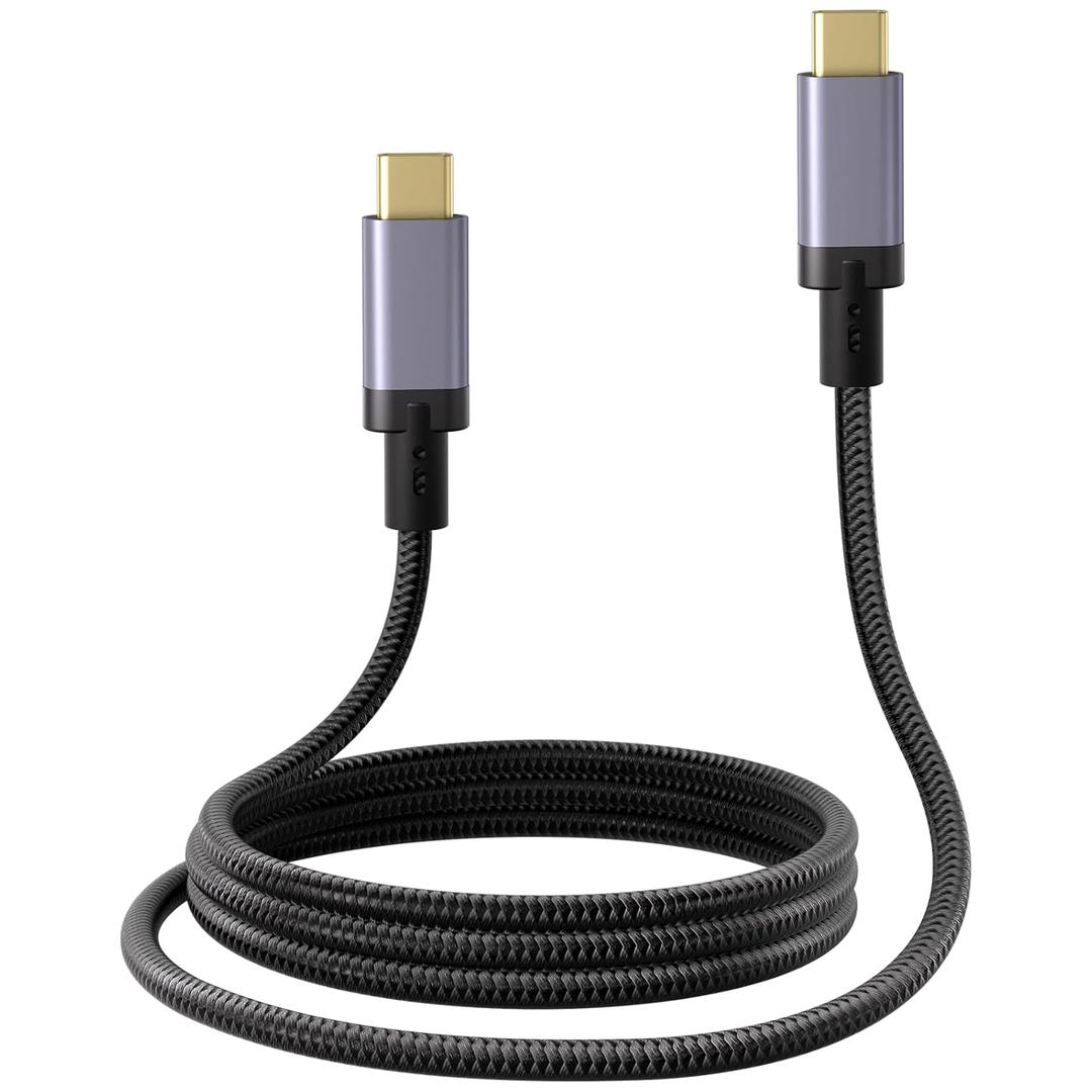 USB C Cable, USB4 Cable 240W Fast Charging, 40Gbps Data Transfer, 8K Video, Thunderbolt 4/3 Compatible, USB-C for iPhone 16, iPad, MacBook, Galaxy, Tablets & Laptops (1.64Ft)