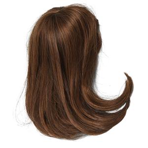 1/6 Ball Jointed Doll Wig with Bangs, High Temperature Silk Hair for 15.5-17cm Scalp, Light Brown