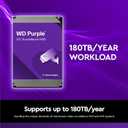 Western Digital 4TB WD Purple Surveillance Internal Hard Drive HDD - SATA 6 Gb/s, 128 MB Cache, 3.5" - WD44PURZ