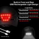 Bike Helmets for Adults - Front and Rear LED Lights Adjustable Bicycle Helmet for Adults Men Women Scooter Helmet for Commuting, Road Biking, Skating, Scooter