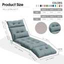 AOFEITE Outdoor Lounge Chair Cushions Set of 2, Water Fade Resistant