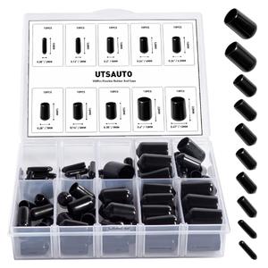 100Pcs Flexible Rubber End Caps 10 Most Popular Size Round Screw Thread Protectors Black Vinyl Blot Protector Safety Caps Kit for Tube Screw Bolt (2mm,3mm,5mm,6mm,6.5mm,7mm,8mm,9mm,10mm,12mm)