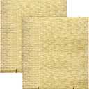 DoubleFill 2 Pcs Bamboo Shades Outdoor Reed Roll up Blinds 48" W x 72" H Blackout Sunshade Cordless Bamboo Blinds for Home Porch, Patio & Windows Decor Shutters Sunlight Privacy Screen(Natural)