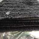 Arotive Luxury Chenille Bathroom Rug Mat, Extra Soft Thick Absorbent Shaggy Bath Rugs, Non-Slip Machine Wash Dry, Plush Bath Mats for Bathroom, Shower and Tub, 70x46, Black