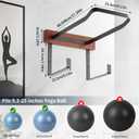 Yoga Ball Holder Wall Mount – Fits Trideer Pilates Exercise Balls, 44 x 23.3 cm