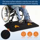 3" Rise Threshold Ramp Doorway, Rubber Power Wheelchair Ramp, Load Capacity, Non-Slip Surface Rubber Solid Threshold Ramp, Portable Driveway Curb Ramp