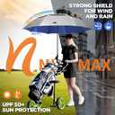 NINEMAX UV Potection Golf Umbrella, 51 Inch UV Umbrellas for Sun Blocking Large Windproof for Rain