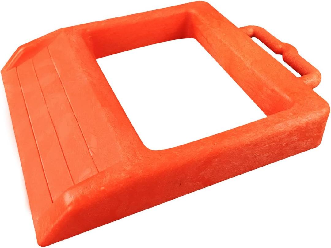 ROBLOCK Pallet Jack Chock Heavy Duty Wheel Chock, Pallet Jack Stopper for Truck 14.2" Length x 11.2" Width x 2" Height (1 Pack, Orange)