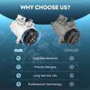 TadaMark A/C Air Conditioner Compressor With Clutch Fit for Nissan for Tsuru 1.6L 2013 2014 2015, Fit for Nissan for Sentra 1.8L 2013 2014 2015, Replace for 97585, 98585, 2001730