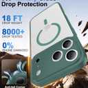 Faiono Magnetic for iPhone 17 Pro Max Case [Full Camera Protection][Military-Grade Protection][Compatible with MagSafe] Shockproof Protective Slim Phone Case for iPhone 17 Pro Max, Night Green