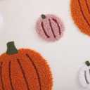 Tosleo Halloween Throw Pillow Covers 16x16 inch Set of 2 Halloween Pink and Orange Pumpkins Embroidered Pillow Cases Thanksgiving Home Party Pumpkin Fall Decor Pillowcases Cushion Covers