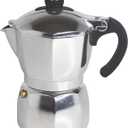 Imusa 3 Cup Stovetop Espresso Maker with Heart Shaped Knob, Silver (Epic)