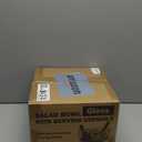 Premium Large Glass Salad Bowl Set with Acacia Wood Base and Serving Utensils - Ideal for Hosting Parties, Host Family Gatherings, and Everyday Use - Elegant, Durable, and Practical Kitchen Essential