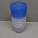 6 Pack-24 oz Freezer Storage Containers, Plastic Food Storage Containers with Twist Top Lids, BPA Free and Reusable Soup Containers with Lids, Leakproof/Microwave/Dishwasher Safe