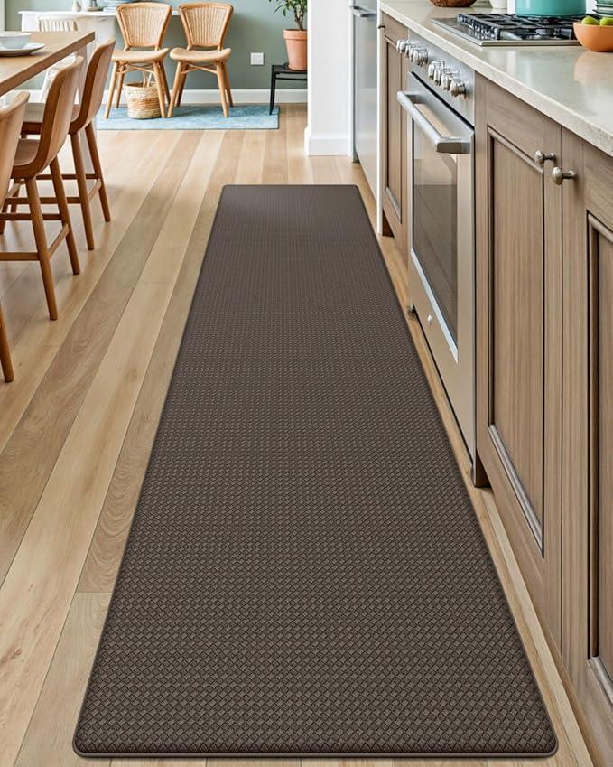 DEXI Kitchen Floor Mats Cushioned Anti Fatigue, 17x95, Long Standing Runner Rug Waterproof, Comfort Memory Foam Padded for Front Sink Laundry, Grey