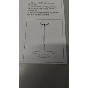Flying Saucer Pendant Light, 11"W