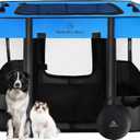 44x34x24 Inches Dog Playpen,Pet Playpen,Foldable Puppy Cat Playpen,Portable Exercise Kennel Tent Crate,Water-Resistant Breathable Shade Cover,Indoor Outdoor Travel Camping Use for Small Animals, (L)