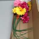 20 Pcs Fake Silk Gerbera Daisy Artificial Flowers with Stems Faux Daisies Flower Bulk for DIY Art Crafts Home Wedding Party Vase Centerpieces Tables Garland Wreath Decoration (Multi Color)