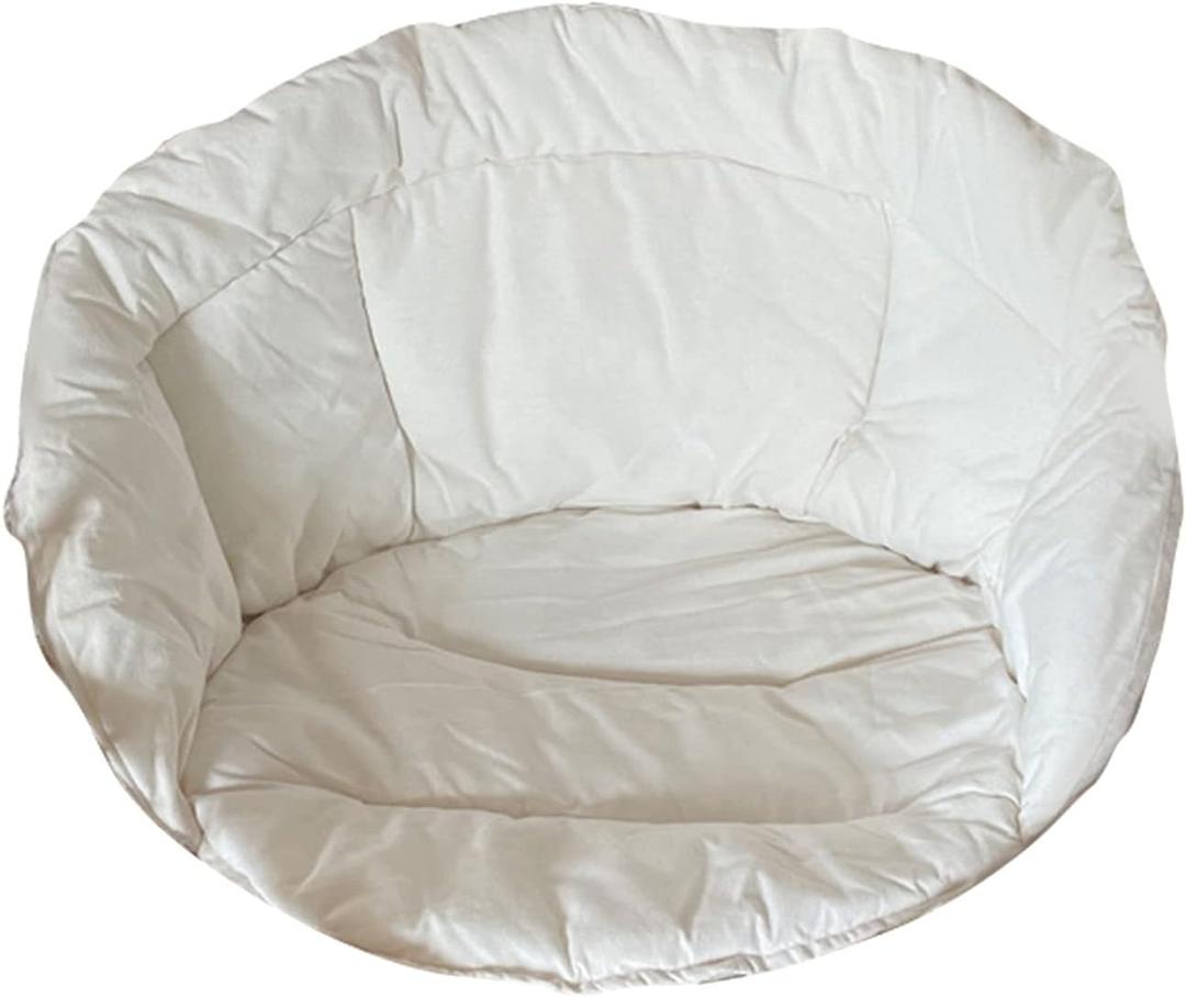 Swing Seat Cushion Garden Rocking Hammock Cradle Pads for Outdoor Indoor Home Bedroom Yard (White)