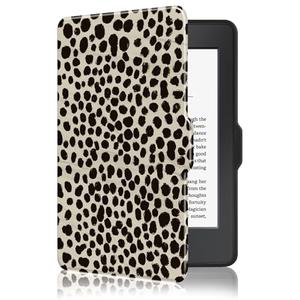 MOROCK Case for 6" Kindle Paperwhite 5th/6th/7th Generation 2012-2017 Released(Model No. EY21 & DP75SDI), Premium Lightweight PU Leather Cover with Auto Wake/Sleep, Khaki Leopard Print