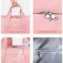 Compact Sports Gym Bag for Women Girls, Cute Mini Duffle Bag with Wet Pocket & Shoes Compartment, Personal Item Travel Workout Bag, 16"-Small, Pink